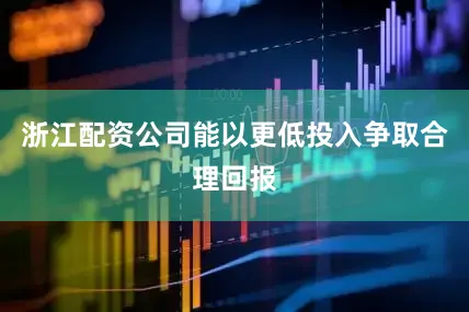 浙江配资公司能以更低投入争取合理回报